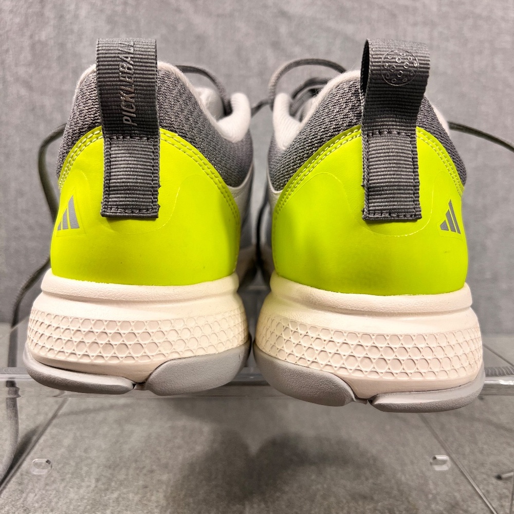 Adidas Court Adituff Pickleball White Lucid Lemon Sneakers Tennis Sz 10 Athletic - Picture 7 of 10